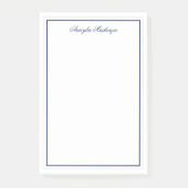 Chic Elegant Navy Blue Personalisiert Post-it Klebezettel (Vorderseite)