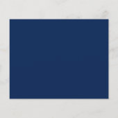 Chic Elegant Navy Blue und White Personalisiert (Rückseite)