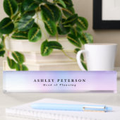 Chic Elegant Pearl Background Namensplakette