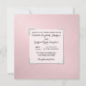 Chic Elegant Pink Silver Glitzer Metallic Wedding Einladung (Vorderseite)