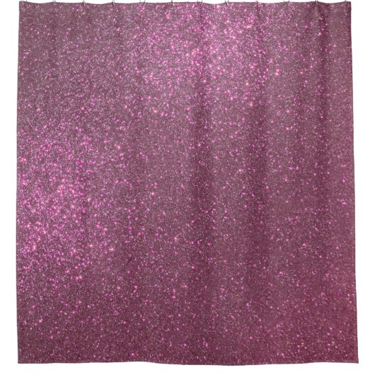 Chic Elegant Plum Lila Funkelnd Glitzer Duschvorhang (Vorderseite)