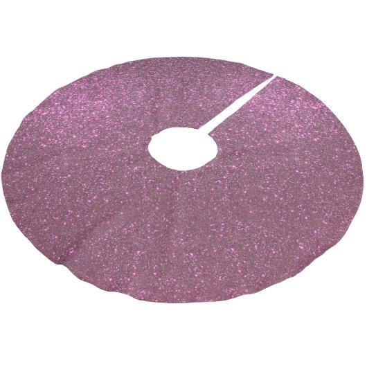 Chic Elegant Plum Lila Funkelnd Glitzer Polyester Weihnachtsbaumdecke (Schrägansicht)