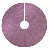 Chic Elegant Plum Lila Funkelnd Glitzer Polyester Weihnachtsbaumdecke (Vorderseite)