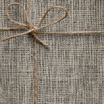 Chic Elegant Realistisch Burlap Rustic Taupe Weddi Geschenkpapier<br><div class="desc">Einfaches und rustikales Einbruchmuster. Bitte beachten Sie,  dass in diesem Design kein echter Einbruch verwendet wird,  es ist eine digital bearbeitete Fotografie.</div>