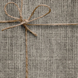 Chic Elegant Realistisch Burlap Rustic Taupe Weddi Geschenkpapier