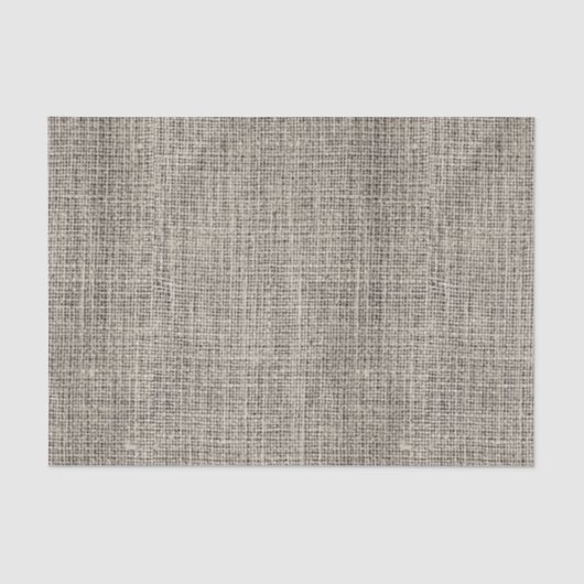 Chic Elegant Realistisch Burlap Rustic Taupe Weddi Seidenpapier (Vorderseite)