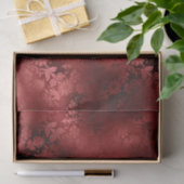 Chic Elegant Red Floral Wedding Seidenpapier (Geschenk)