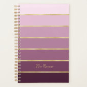 Chic Elegant Rosa Rose Mauve Eggplant Gold Planer (Vorderseite)