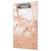 Chic Elegant Rose Gold Ombre Glitzer Marmor Klemmbrett (Links)