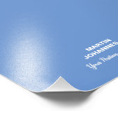 Chic Elegant Schlicht Stilvoll Blau Minimalistisch Fotodruck (Ecke)