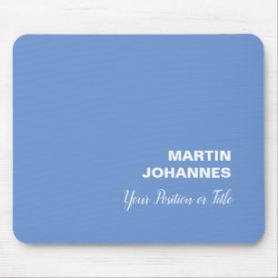 Chic Elegant Schlicht Stilvoll Blau Minimalistisch Mousepad