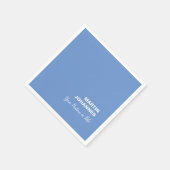 Chic Elegant Schlicht Stilvoll Blau Minimalistisch Serviette (Ecke)