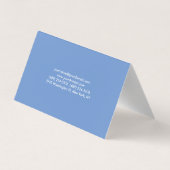 Chic Elegant Schlicht Stilvoll Blau Minimalistisch Visitenkarten (Rückseite)