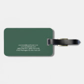 Chic Elegant Schlicht Stilvoll Grün Moderner Name Gepäckanhänger (Rückseite horizontal)