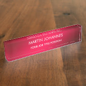 Chic Elegant Schlicht stilvoll Namensplakette (Seite)