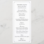 Chic Elegant Schwarz-weiß Wedding Program Programm (Rückseite)