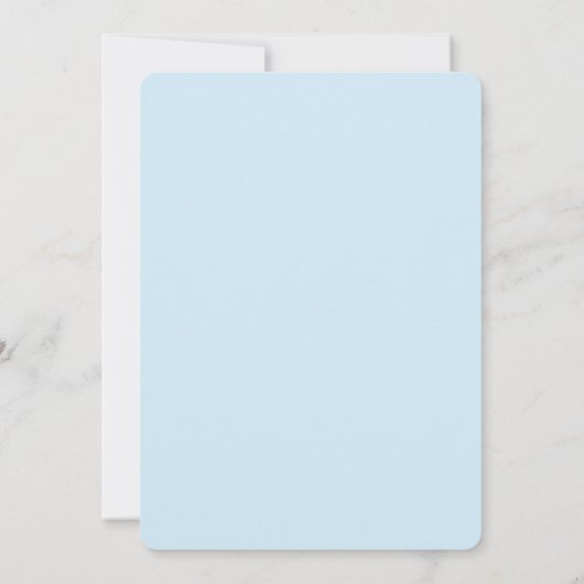 Chic Elegant Script Light Blue Boy Baby Shower Einladung (Rückseite)