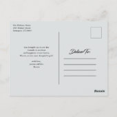 Chic Elegant Script Wedding Custom Foto Vielen Dan Postkarte (Rückseite)