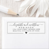 Chic Elegant Script Wedding Return Address Label (Insitu)