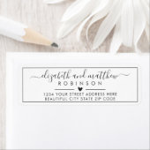 Chic Elegant Script Wedding Return Address Label (Insitu)