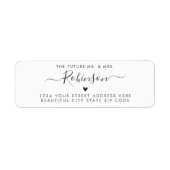 Chic Elegant Script Wedding Return Address Label (Vorne)