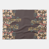 Chic Elegant Stilvolles Hübsches Blumenmuster Geschirrtuch (Horizontal)