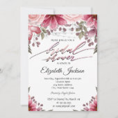 Chic Elegant String Lights Floral Brautparty Einladung (Vorderseite)