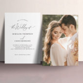 Chic Elegant The Wedding of Script Foto Wedding Einladung