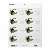 Chic Elegant Tropical Rainforest Toucan Adresse (Vorne)