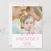 Chic Elegant Type Happy Valentine's Day Foto Feiertagskarte (Vorderseite)