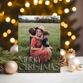 Chic Elegant Typografie Frohe Weihnachten Ein Foto