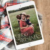 Chic Elegant Typografie Frohe Weihnachten Ein Foto