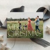 Chic Elegant Typografie Frohe Weihnachten Ein Foto