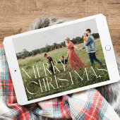 Chic Elegant Typografie Frohe Weihnachten Ein Foto