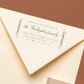 Chic Elegant Verzierte Script Wedding Rücksendeadr Gummistempel