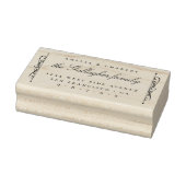 Chic Elegant Verzierte Script Wedding Rücksendeadr Gummistempel (Stempel)