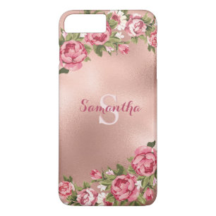 Chic Elegant Vintag Rosa Rosen Blumenname Case-Mate iPhone Hülle