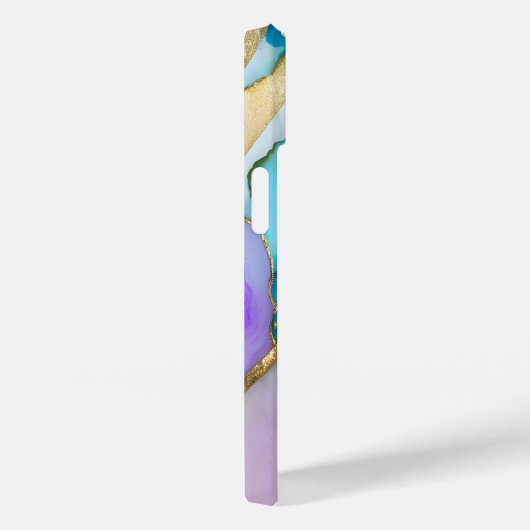 Chic Elegant Violet Blue Marble Case-Mate iPhone Hülle (Rückseite / Rechts)