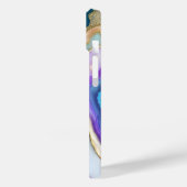 Chic Elegant Violet Blue Marble Case-Mate iPhone Hülle (Rückseite / Links)