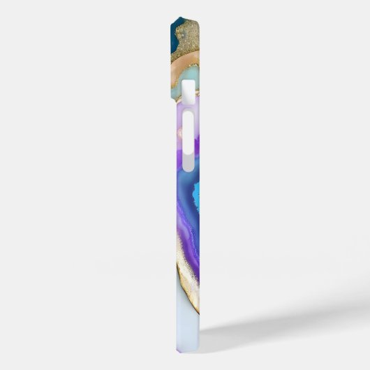 Chic Elegant Violet Blue Marble Case-Mate iPhone Hülle (Rückseite / Links)