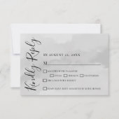 Chic Elegant Watercolor Wedding RSVP Response Card Karte (Vorderseite)