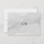 Chic Elegant Watercolor Wedding RSVP Response Card Karte (Rückseite)