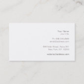 Chic Elegant White Circle Mandala Ivory Visitenkarte (Rückseite)