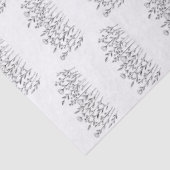 Chic Elegant Wildflower Line Art Minimalist  Seidenpapier (Ausschnitt)