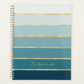 Chic Elegante Aquamarine Gradient Planer (Vorderseite)
