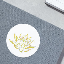 Chic elegante Aquarellbild gelber Lotus