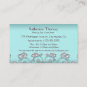 Chic-elegante BlumenWirbels-Wellness-Center-Karte Visitenkarte (Rückseite)
