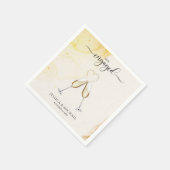 Chic Elegante Champagne Gold Herzlich Engagement P Serviette (Ecke)