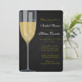 Chic Elegante Champagner Brautparty Einladung (Stehend Vorderseite)