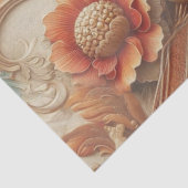 Chic,Elegante Creams & Leder Blume-Look Seidenpapier (Detail)